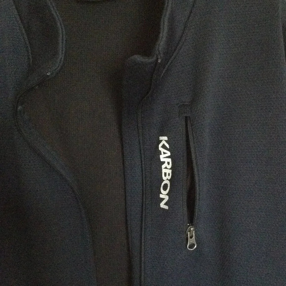 KARBON Men's Warm Jacket Size XL Full Front Zip Ski Skiing Navy Blue - Picture 4 of 7